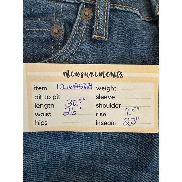 NWT Levis 511 Slim Fit Boys 8 Jeans 24X25 NWT Stretch Eco Performance Denim Blue - Picture 7 of 14